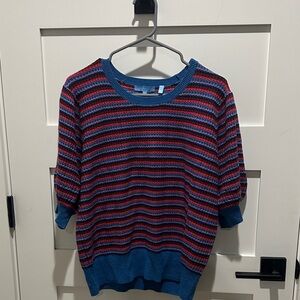 Draper James Multicolor Striped Crewneck Sweater